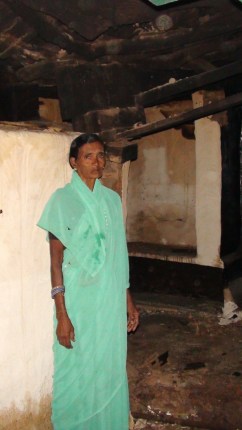 Amidst ruins and tears: Sarojamma, Hiresindhogi. (Pic: SH)