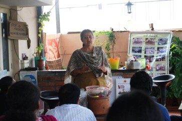 Compost expert and urban farmer Vani Murthy at one of her training sessions.