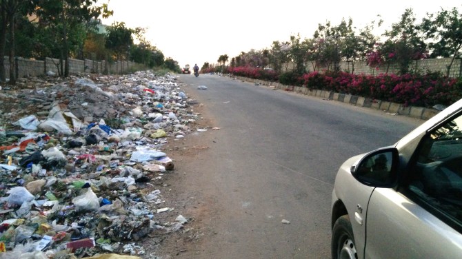     Thindlu Main Road. This is the state of affairs almost always.